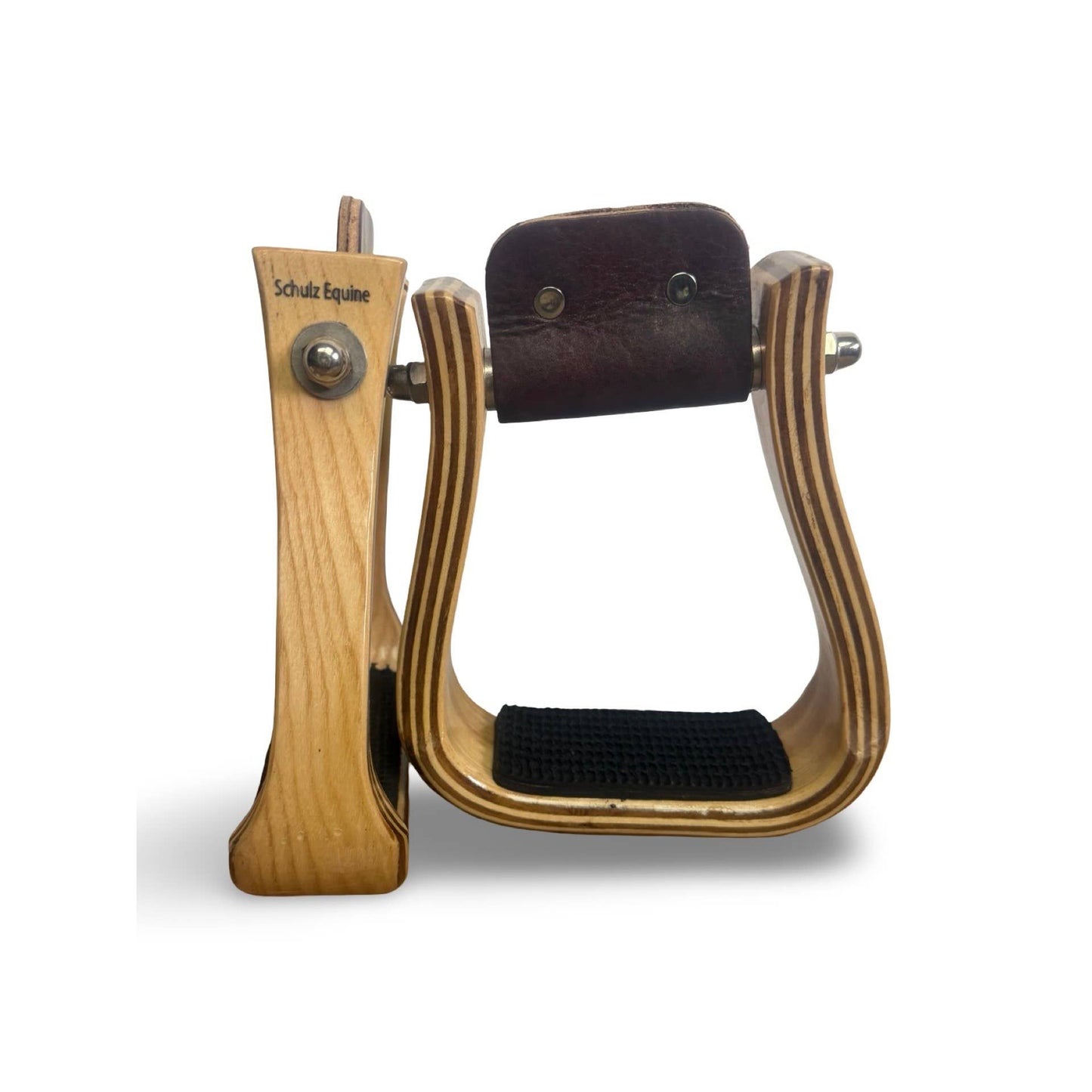 Wooden Stirrups- Angled Ashwood Barrel Racing Style