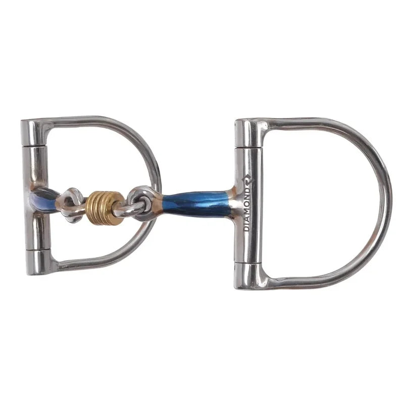 Reinsman Diamond R 3-Piece Dee Ring Bit Horse Sweet Blue DR210