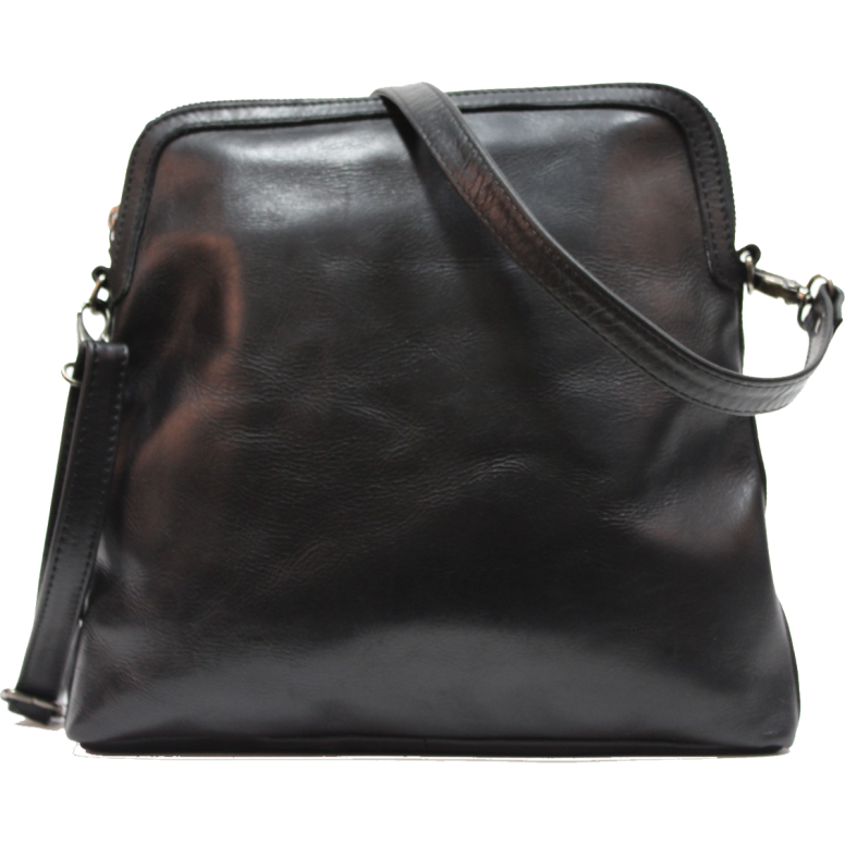 Rugged Earth - Black Leather Handbag 188053