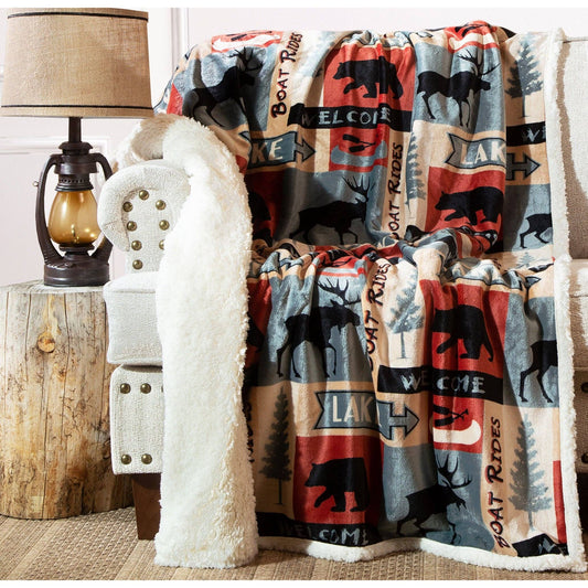 Carstens, Inc. - Lake House Plush Sherpa Throw