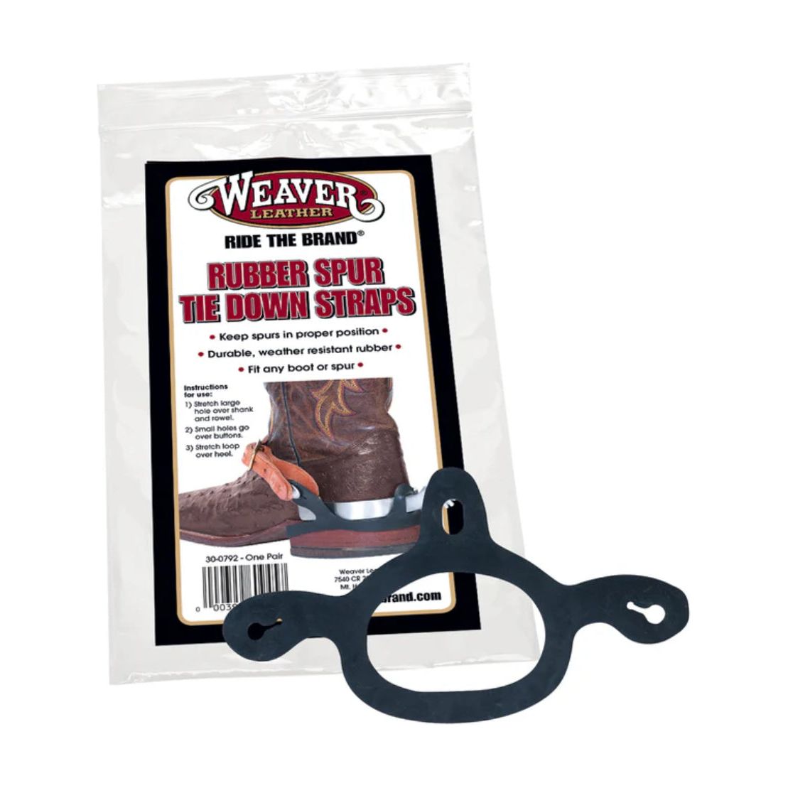 Rubber Spur Tie Down Heel Strap