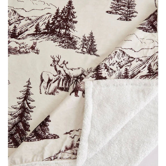 Indigo Hill Campfire Sherpa Throw 54”x68”