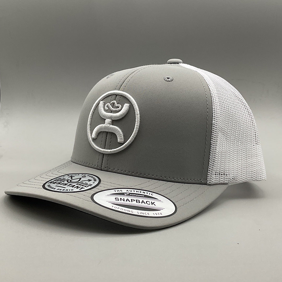 Hooey - O Classic Grey & White Snap Back Men’s Ball Cap 2009T-GYWH