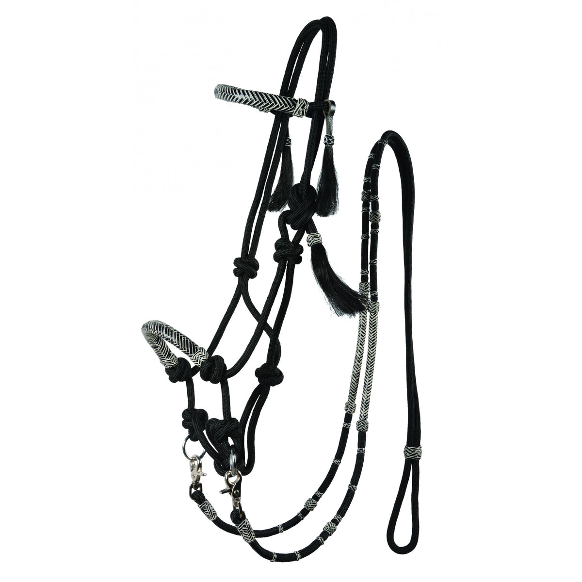 Western Rawhide COUNTRY LEGEND ROPE & RAWHIDE BITLESS BRIDLE WITH REINS 222901