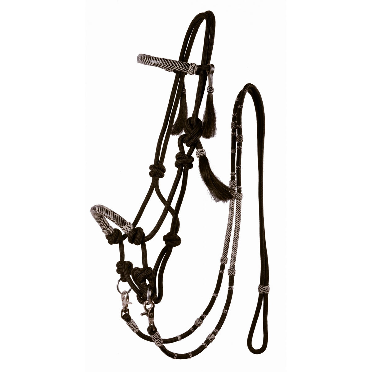 Western Rawhide COUNTRY LEGEND ROPE & RAWHIDE BITLESS BRIDLE WITH REINS 222901