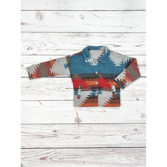 Kids Aztec Printed Shacket