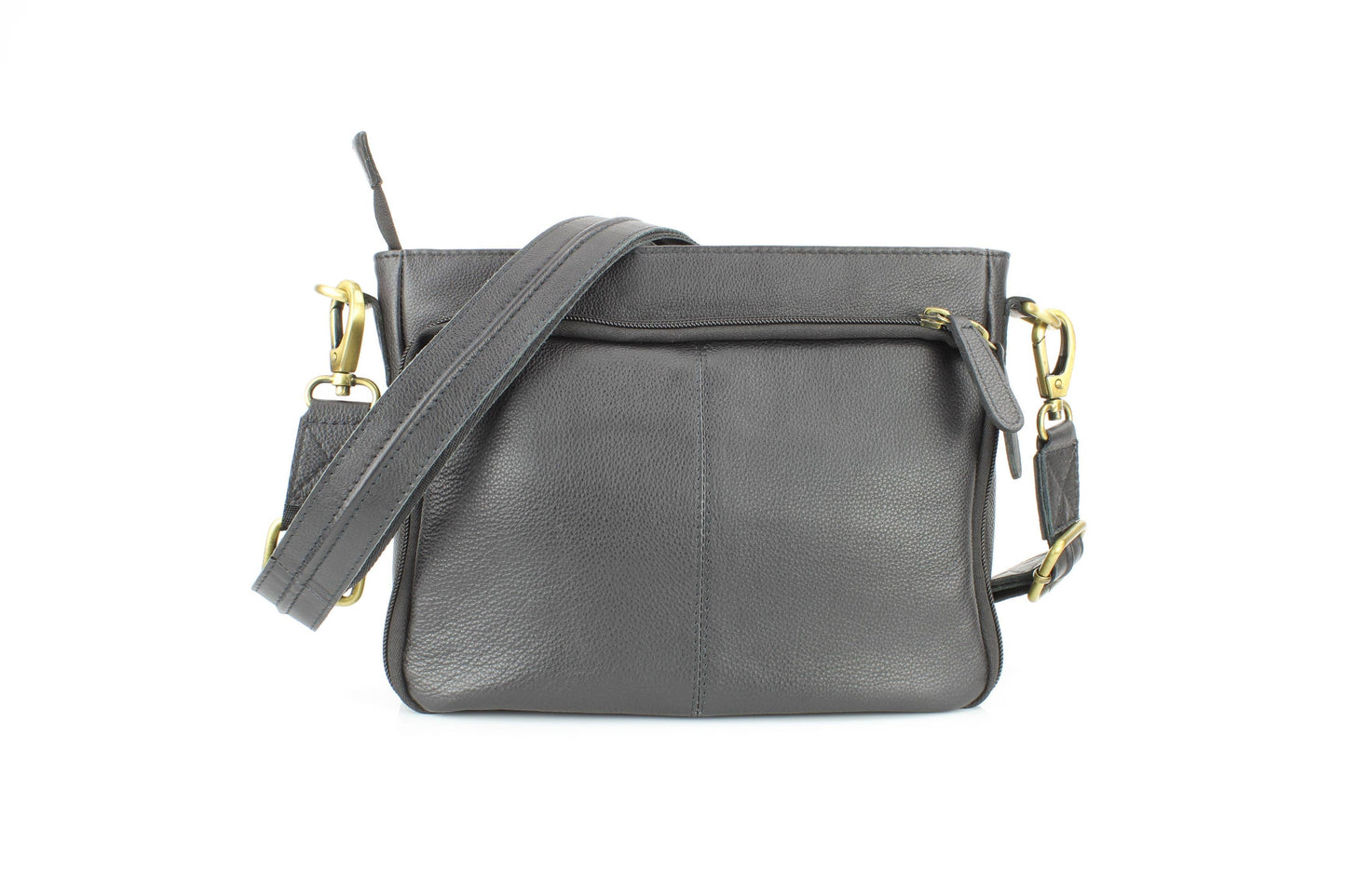 Flap Over Leather Shoulder Bag Hidden Storage 1833