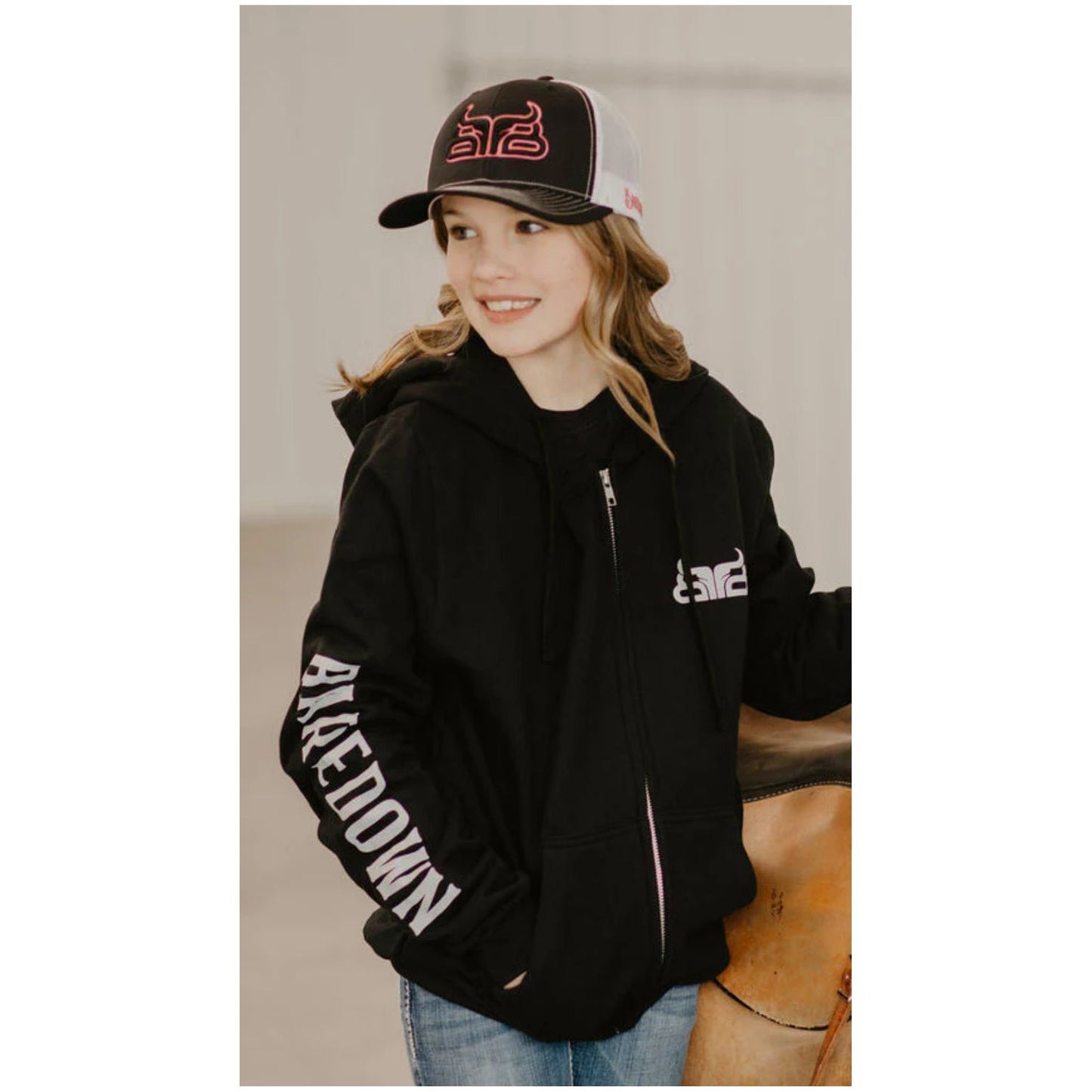 Baredown Brand - Zipper Black Hoodie