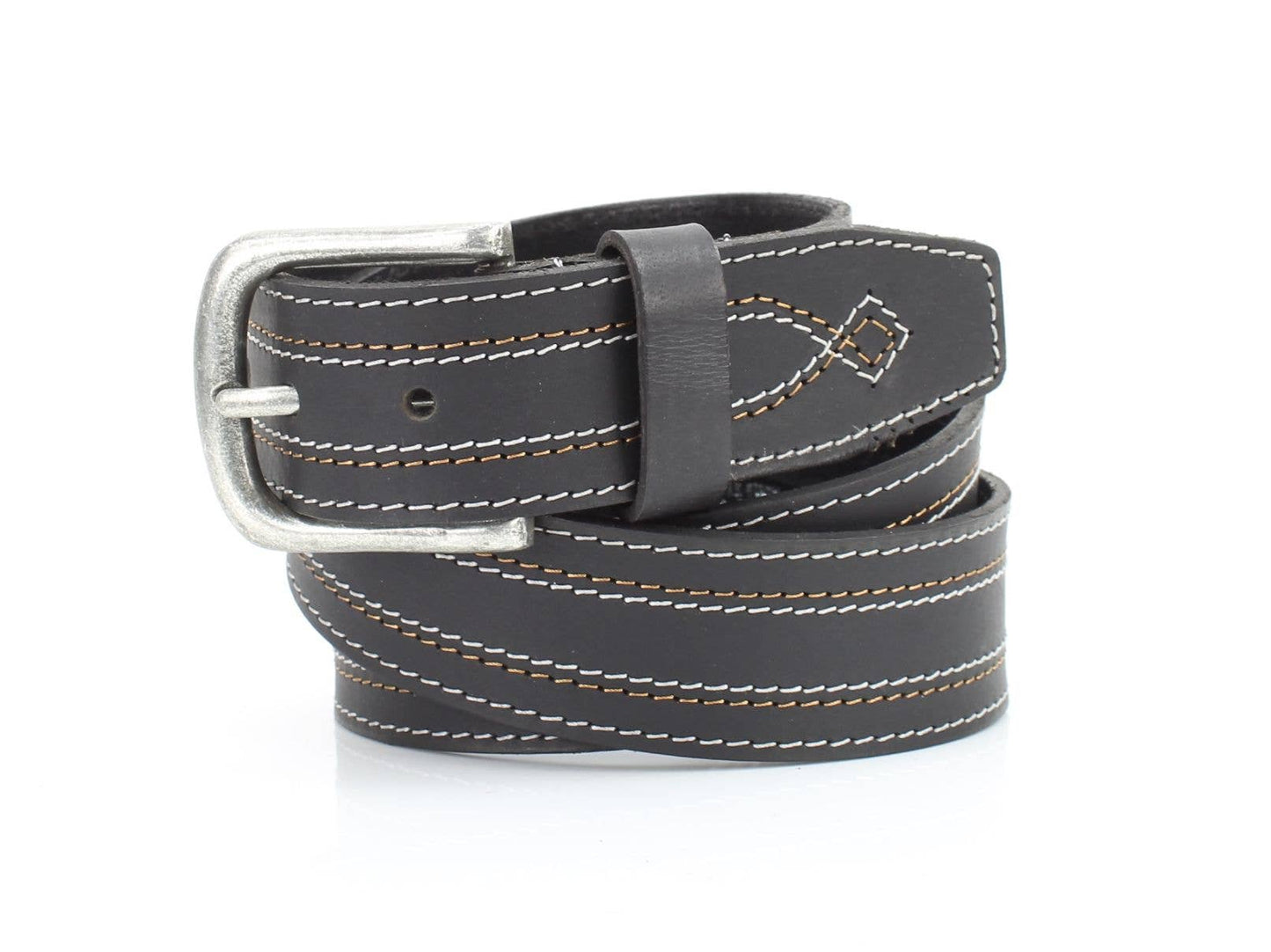 Two Tone Contrast Stitch Minimalist Style Belt ABB WST 1003
