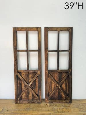 Brown Barn Doors 2pc Set - 6.11