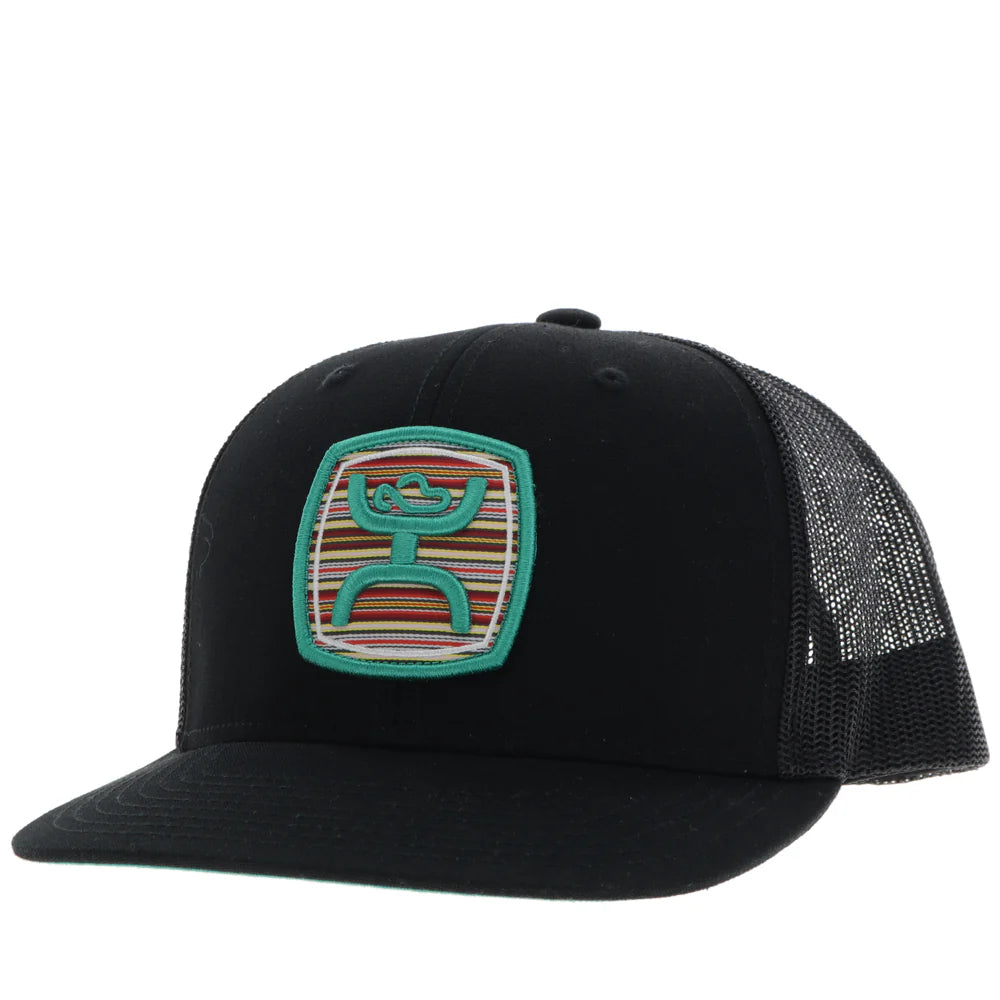 Hooey "Zenith" Hat Black w/Serape Pattern Patch