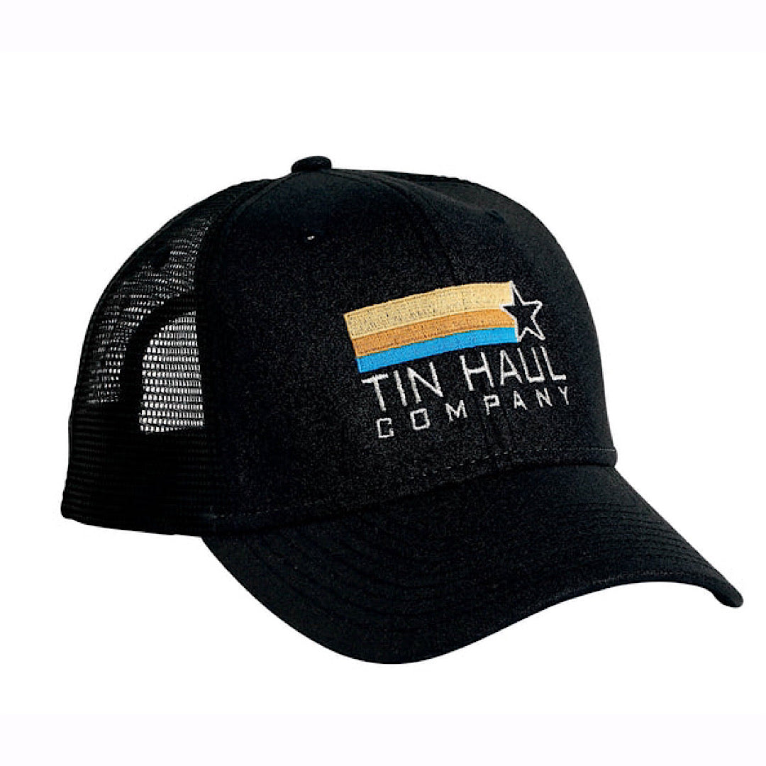 Tin Haul - Black Sparkle Embroidered Stripes Snap Back Ladies Ball Cap 1007705010916BL