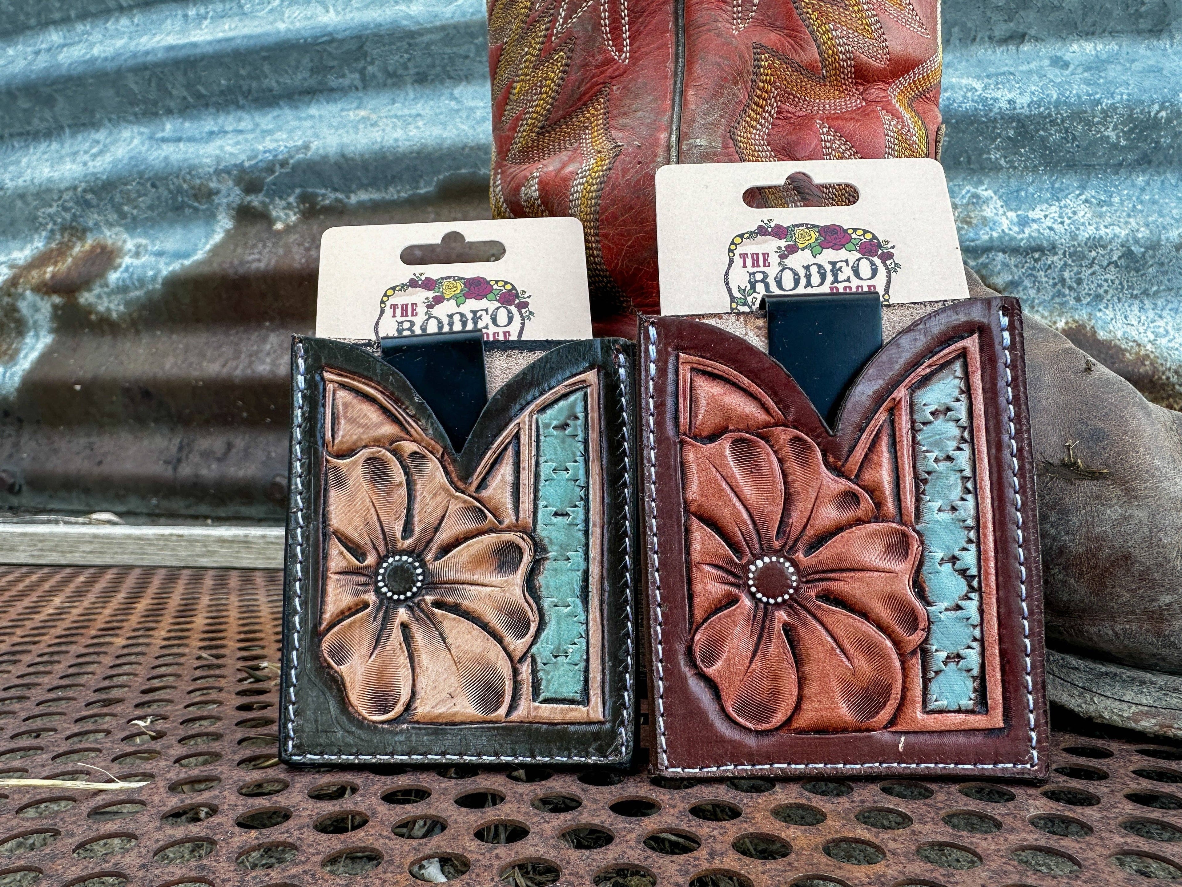 Leather Boot Wallet Cowgirl Rodeo Western Cowboy