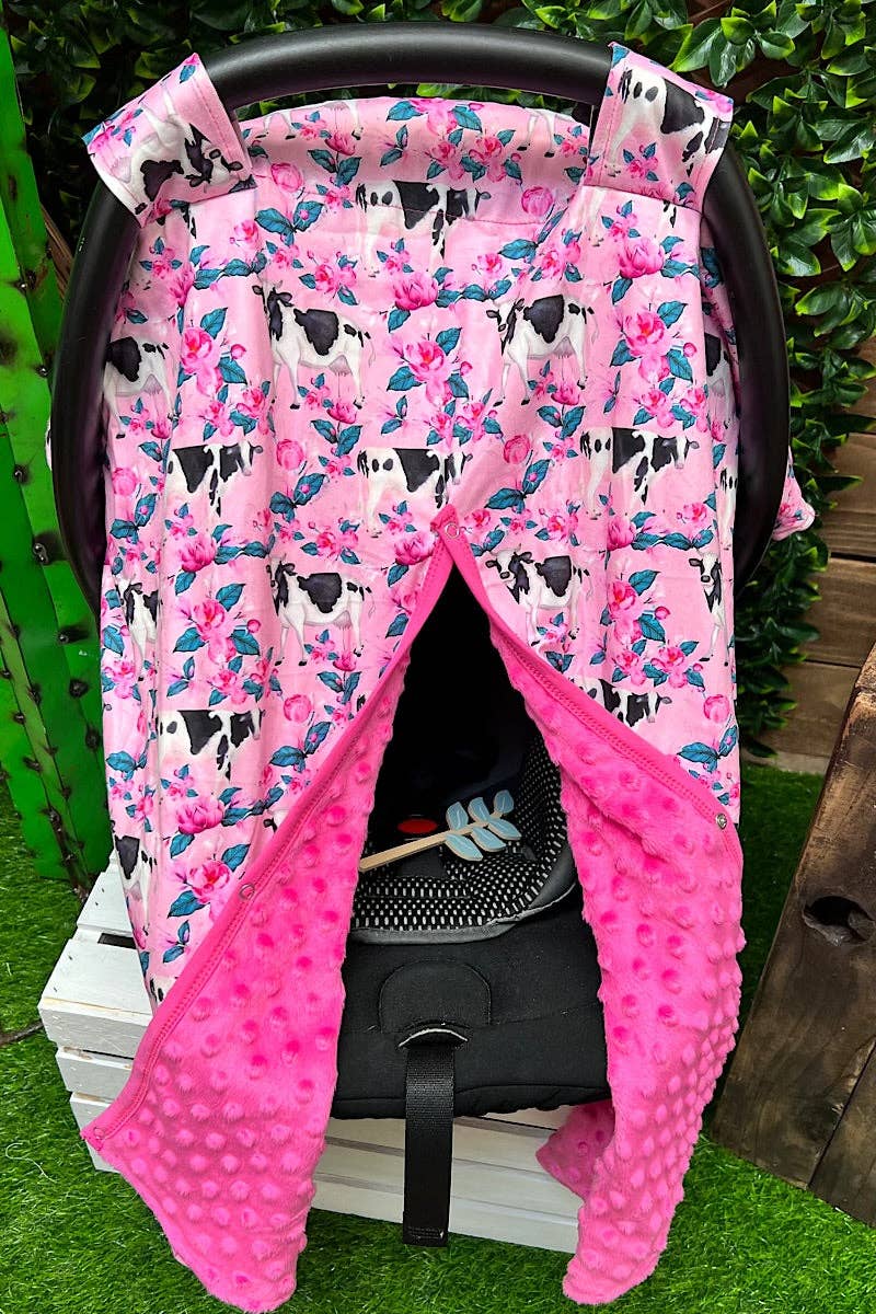 Cow Floral Print Car Seat Cover. ZYTG25153023 M