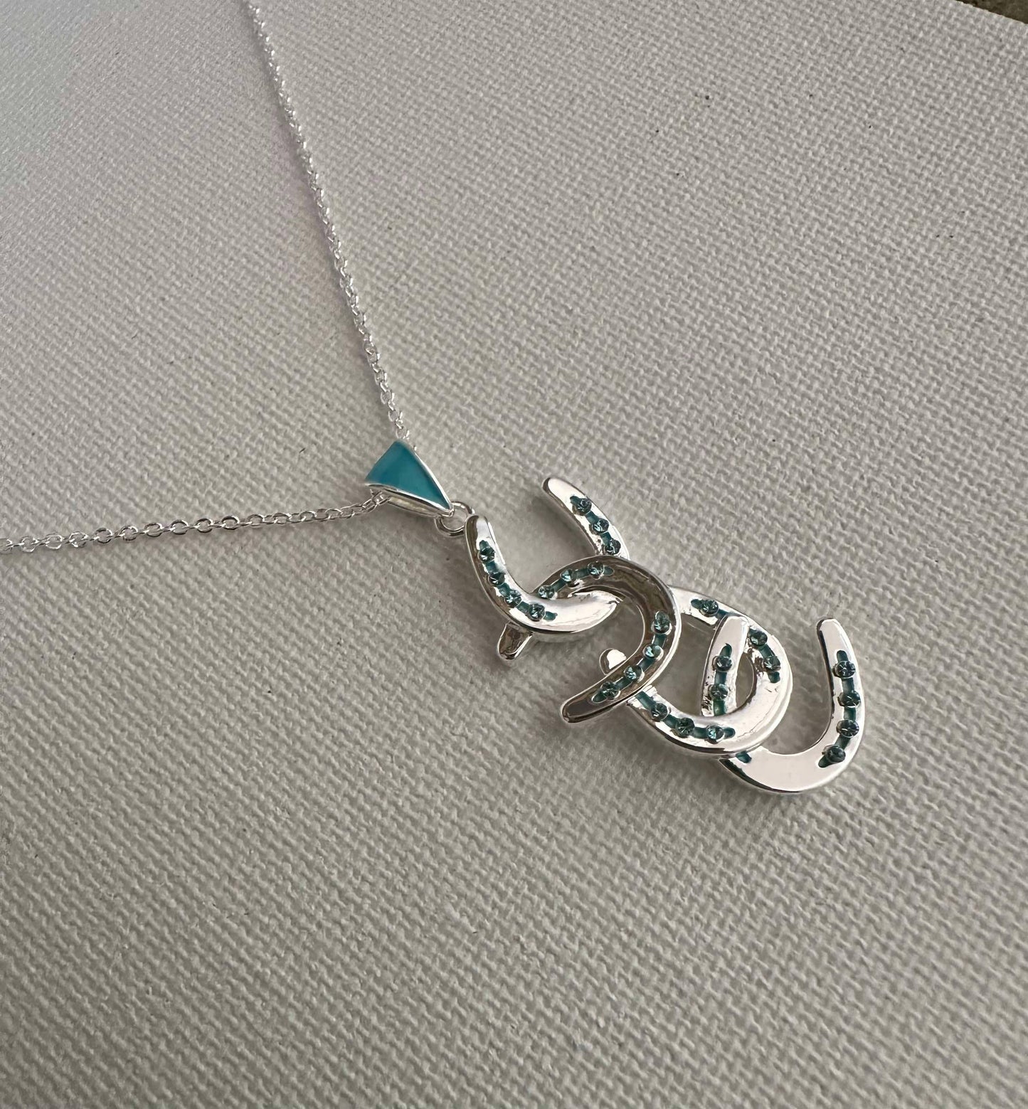 Four horseshoe Petite Necklace Jewelry