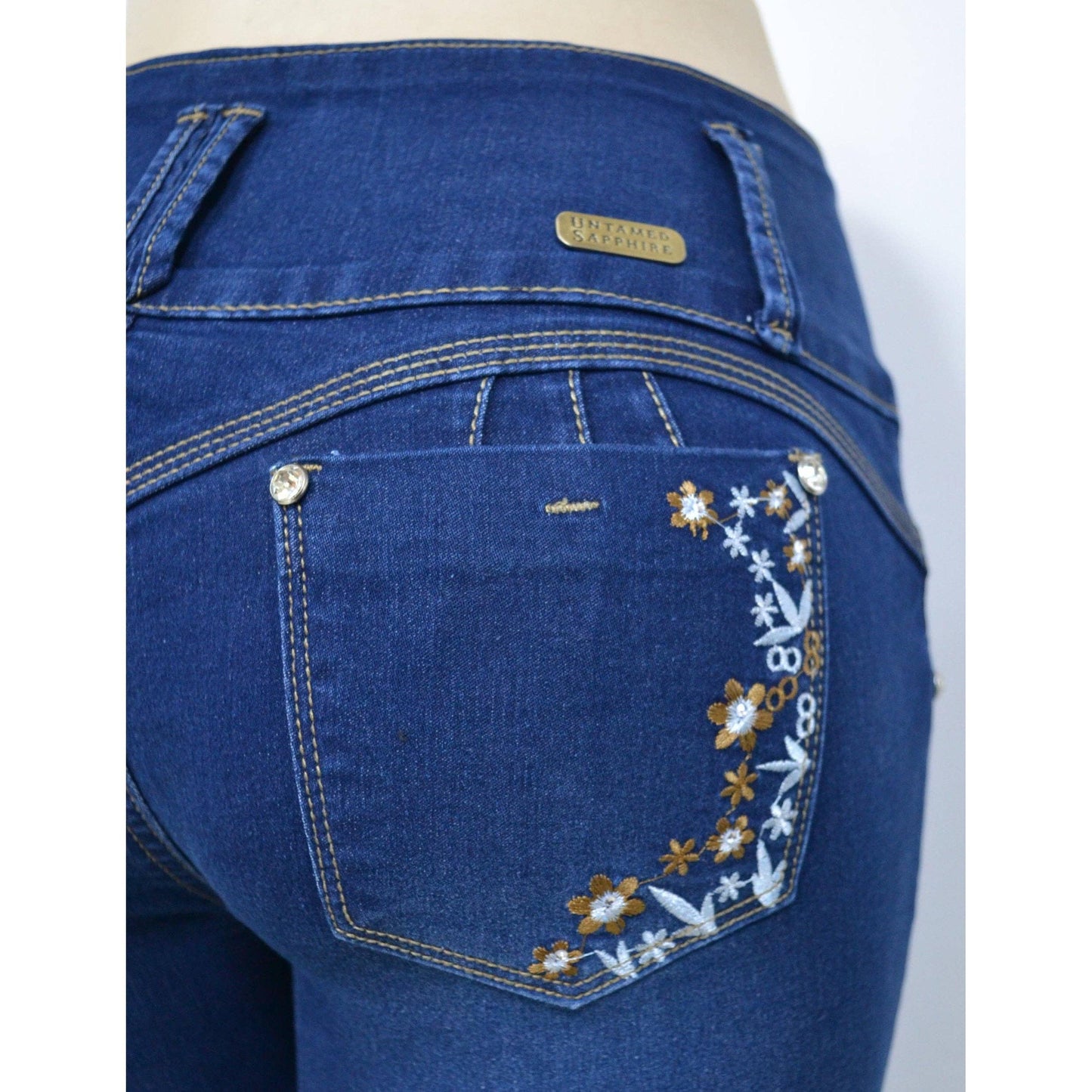 * Untamed Sapphire Clothing LLC - USC-F023 Sexy Bella Floret Butt Lifter Levante Cola Jeans