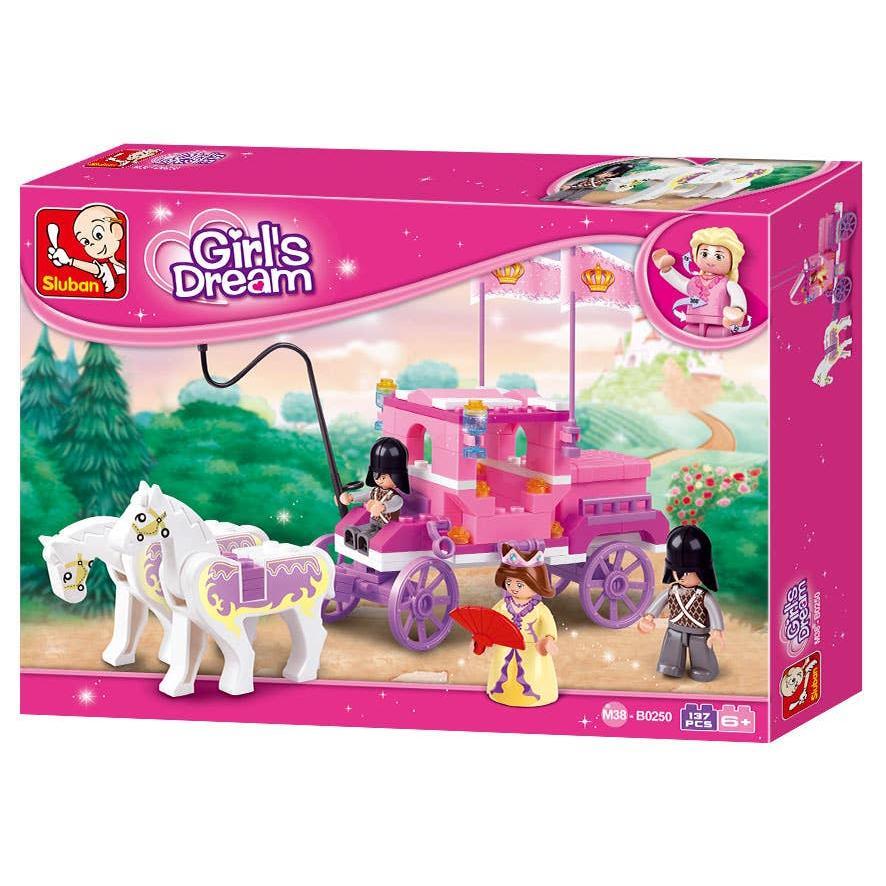 Texas Toy Distribution - Girl's Dream Royal Carriage Building Brick Kit (137 Pcs)