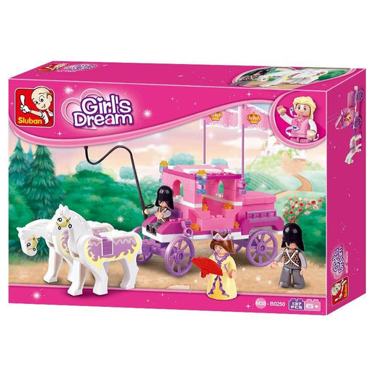 Texas Toy Distribution - Girl's Dream Royal Carriage Building Brick Kit (137 Pcs)