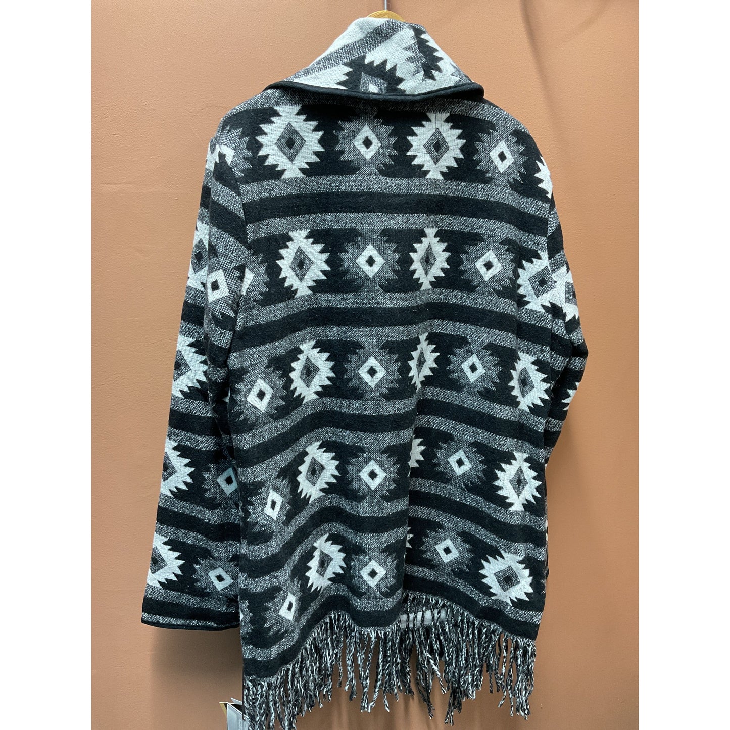 Powder River Ladies Aztec Black Jacquard Fringe Jacket 
52-7852