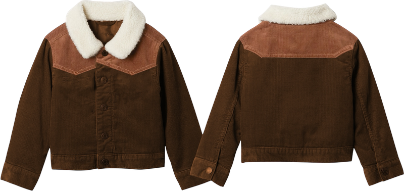 Boys Brown Two Toned Jacket