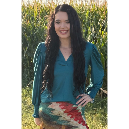Sterling Silver Canyon Call Top - Teal