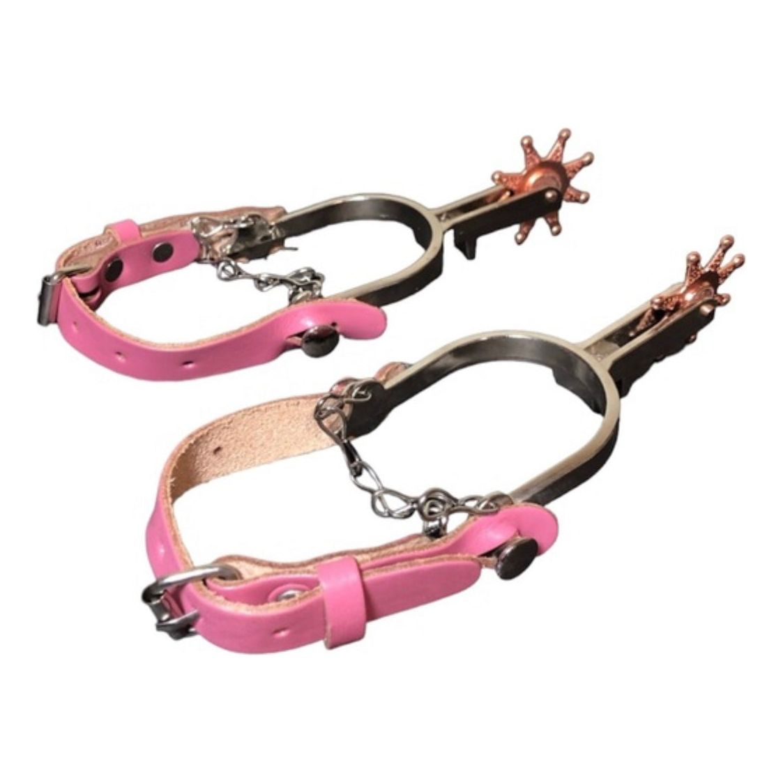 Kids Spurs Pink Leather