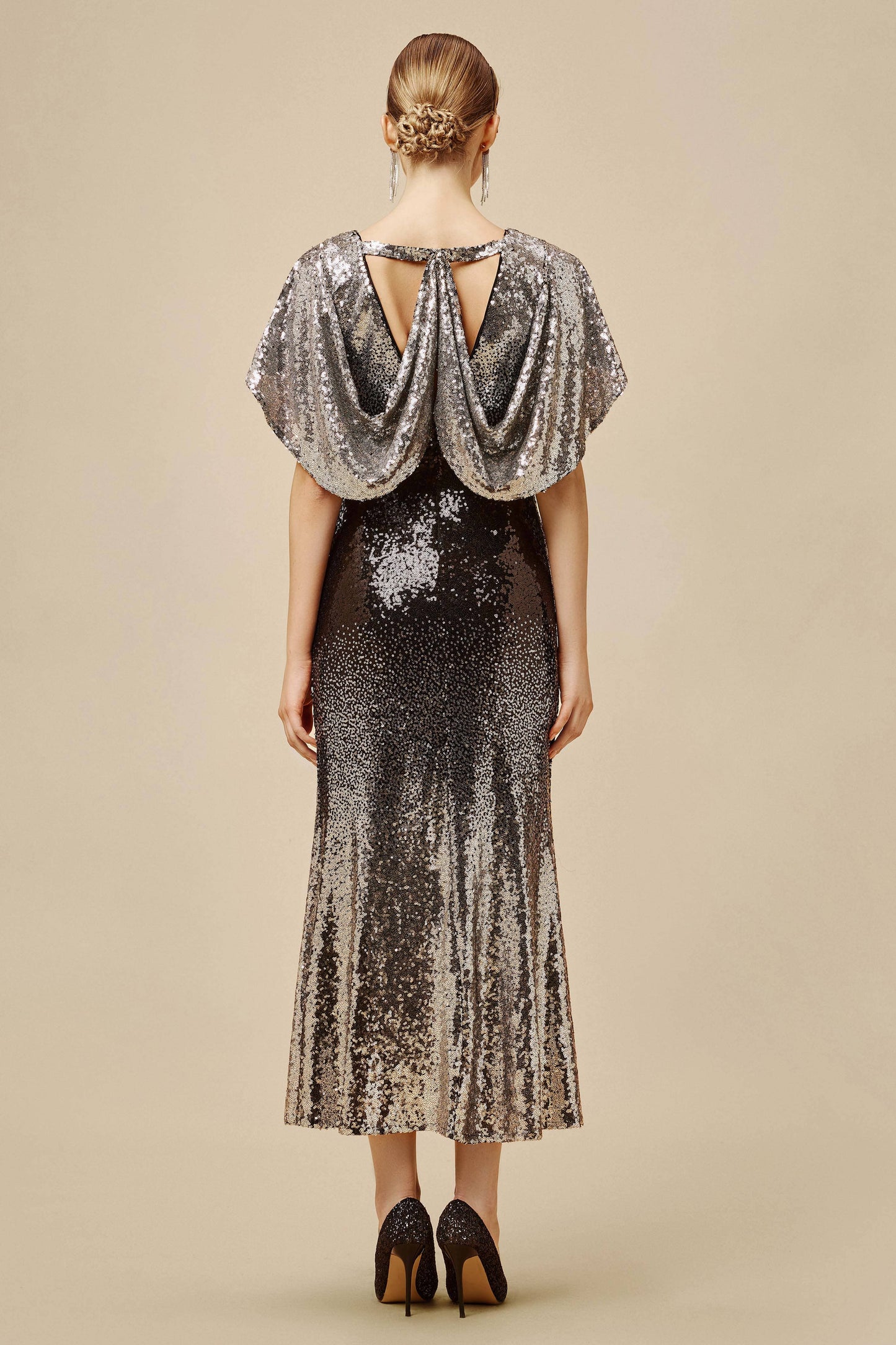 Zouzou Ombre Sequins Evening Gown