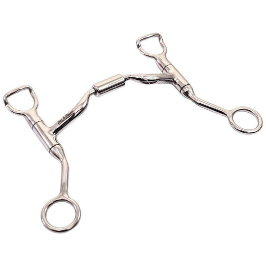 BarH Tack - Stainless Steel Med Port Shank Bit W/Roller