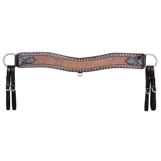 COMFYTACK Western Leather Horse Tripping Breast Collar Brown Basket Weave