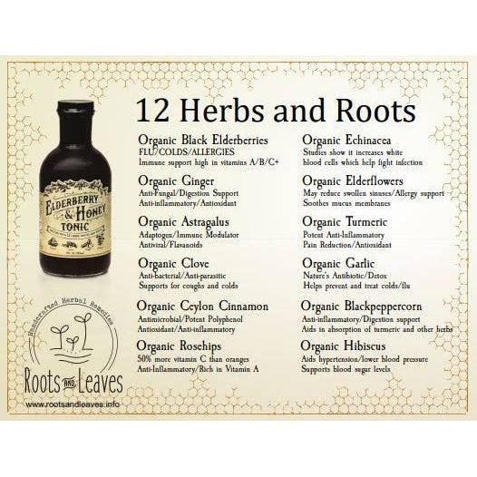 Elderberry & Honey Tonic, 16 oz