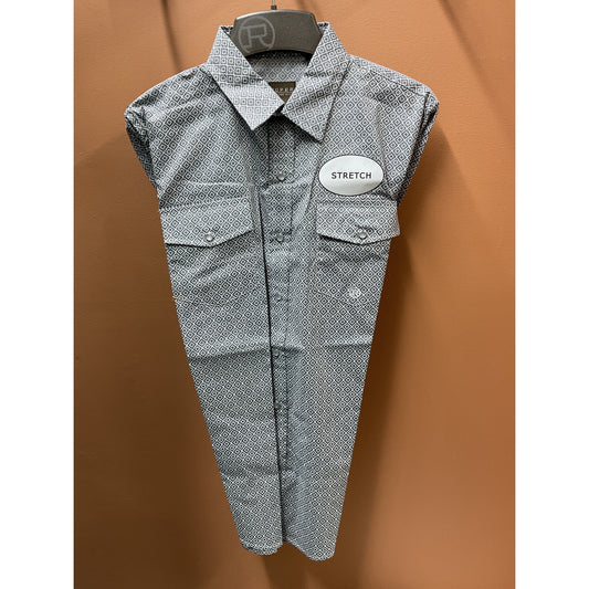 Roper Boy’s Western Shirt - Long Sleeve, Snap, Fourlard Grey 3-30-225-4300