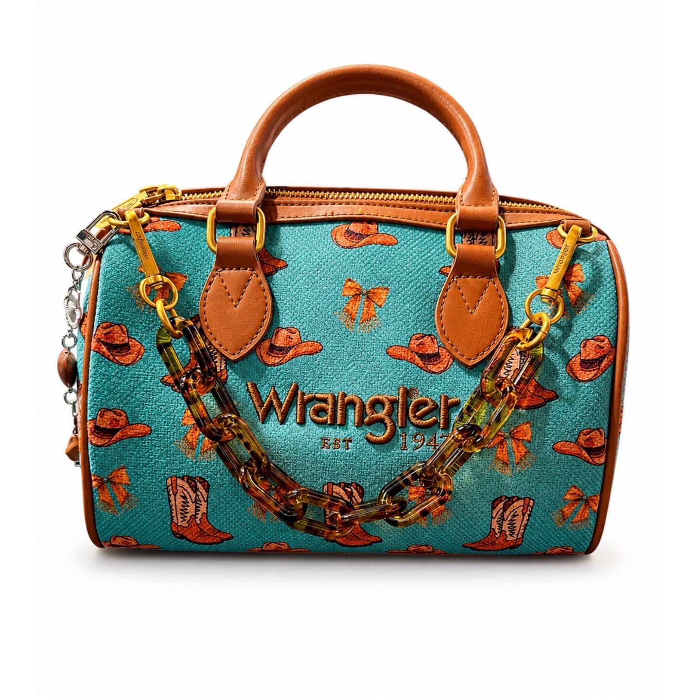 WRANGLER Purse, Canvas, Cowboy Boot Print WG524-5110