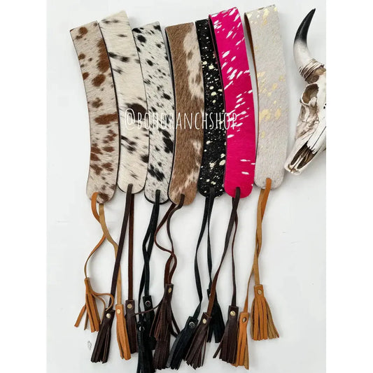 1.65” COWHIDE HAT BAND Leather Hat Band leather ties