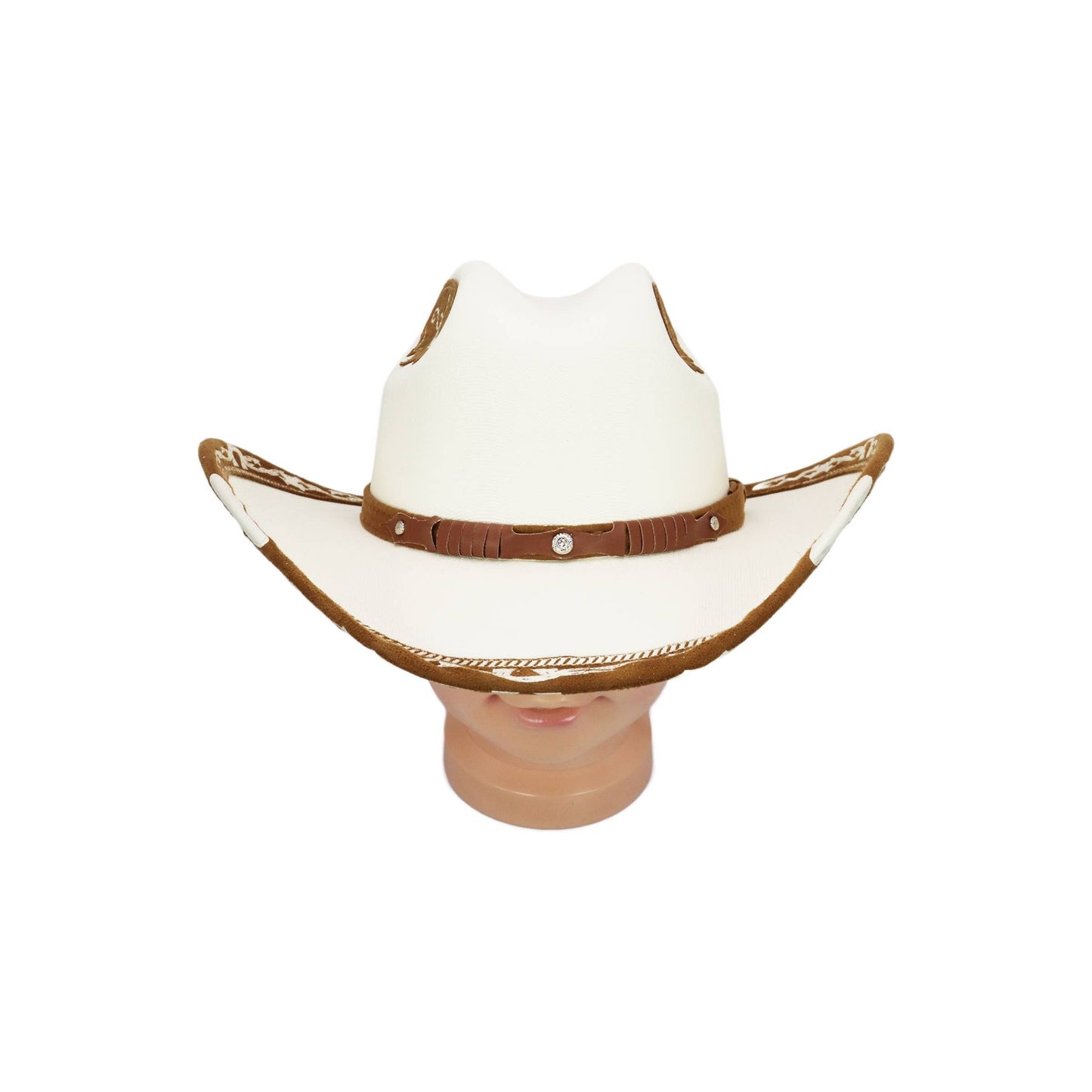 Cap Zone - Kids Rodeo Faux Suede Trim Cutter Cowboy Hat