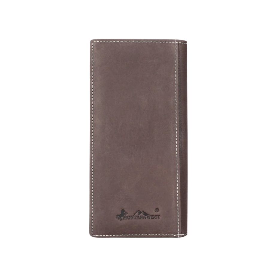 Montana West Men’s Rodeo Wallet Dark Brown w/ Medallion