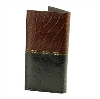 Gator and Ostrich Print Rodeo Western Wallet 1724