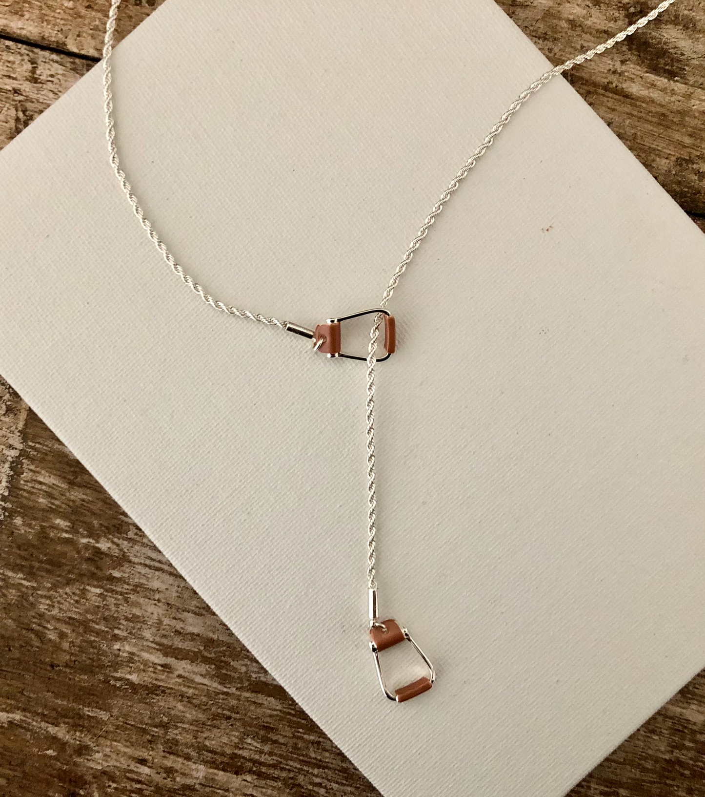 Saddle Stirrup "Y" Necklace Jewelry