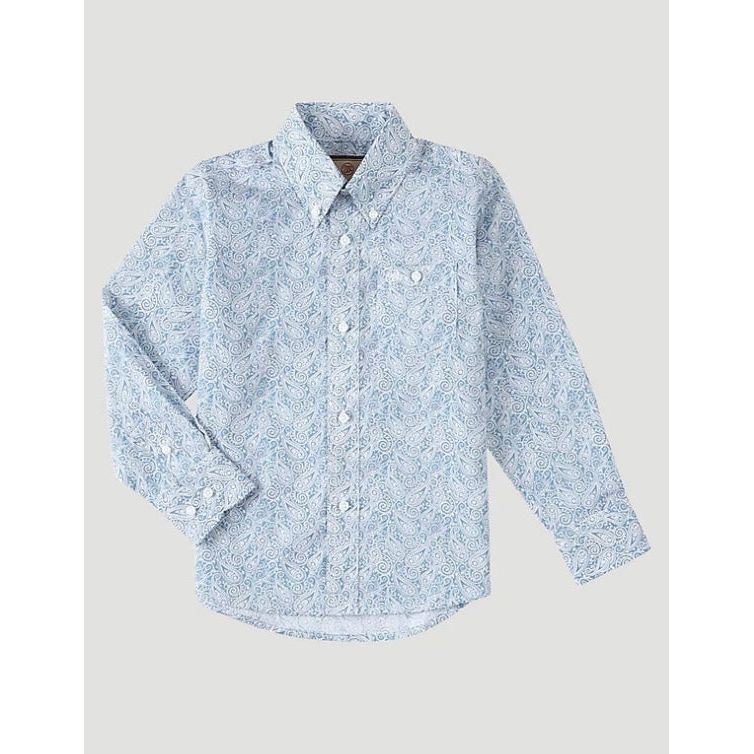 Wrangler Boys Paisley Print Western Shirt