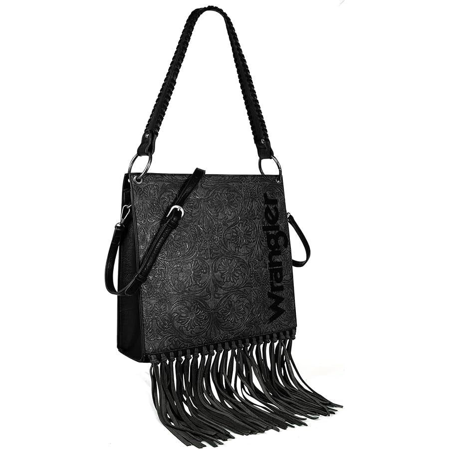 Wrangler Floral Embossed Fringe Concealed Carry Cross Body