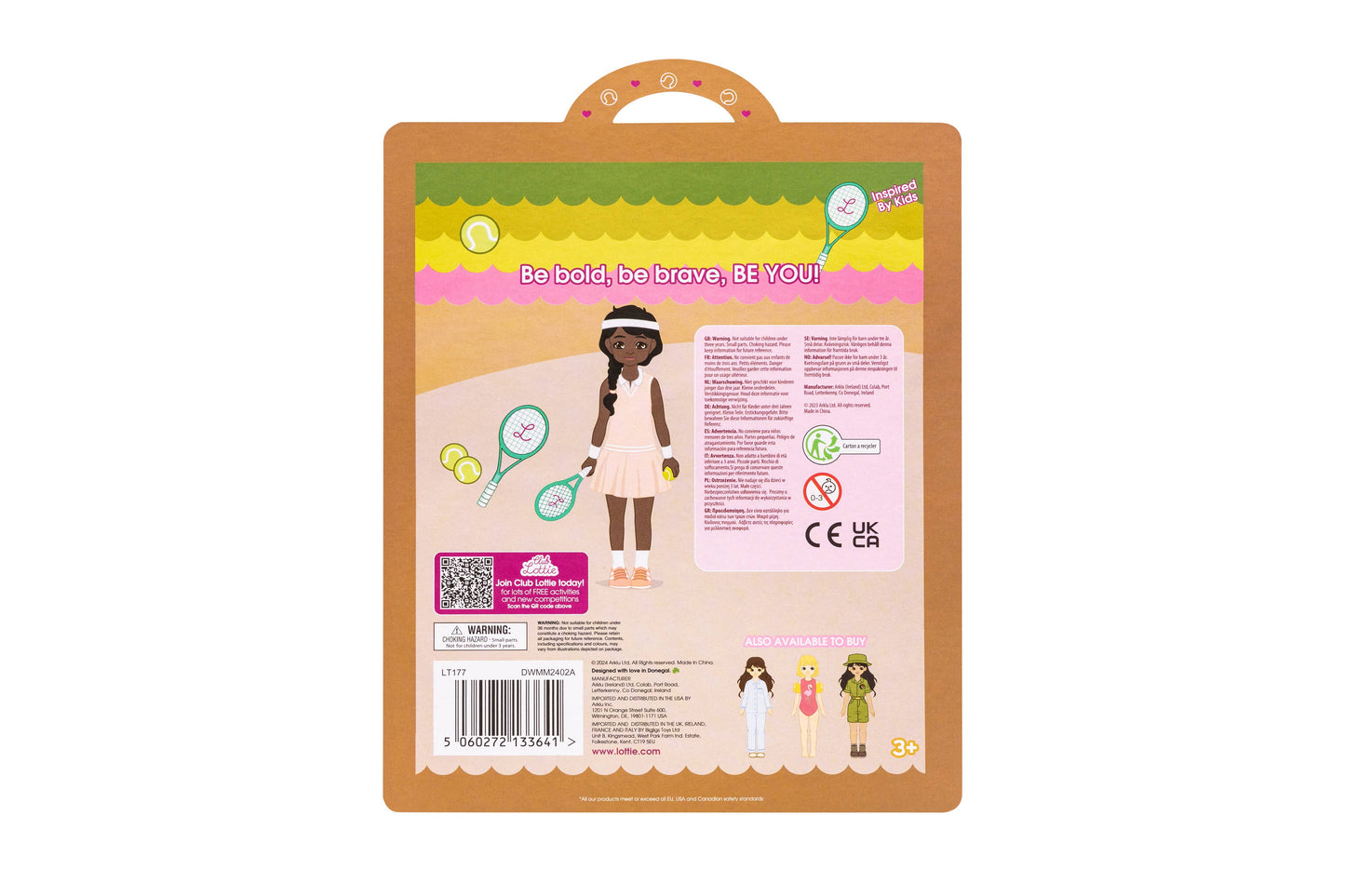 Tennis Club - Kids Fashion Doll Outfit (Ages 4 - 9)
