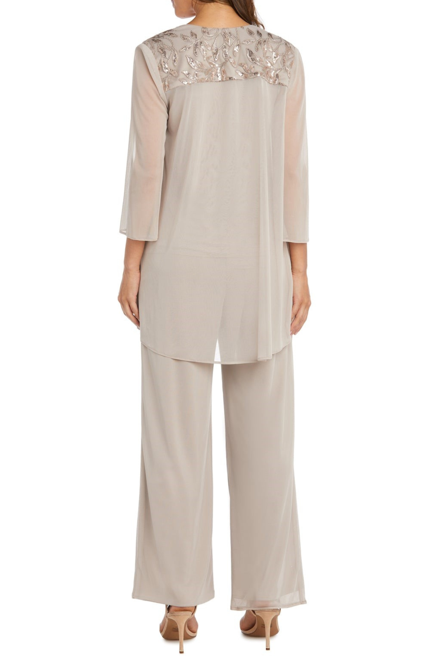 RM Richards 3-Piece Embroidered Sequin Pants Set
