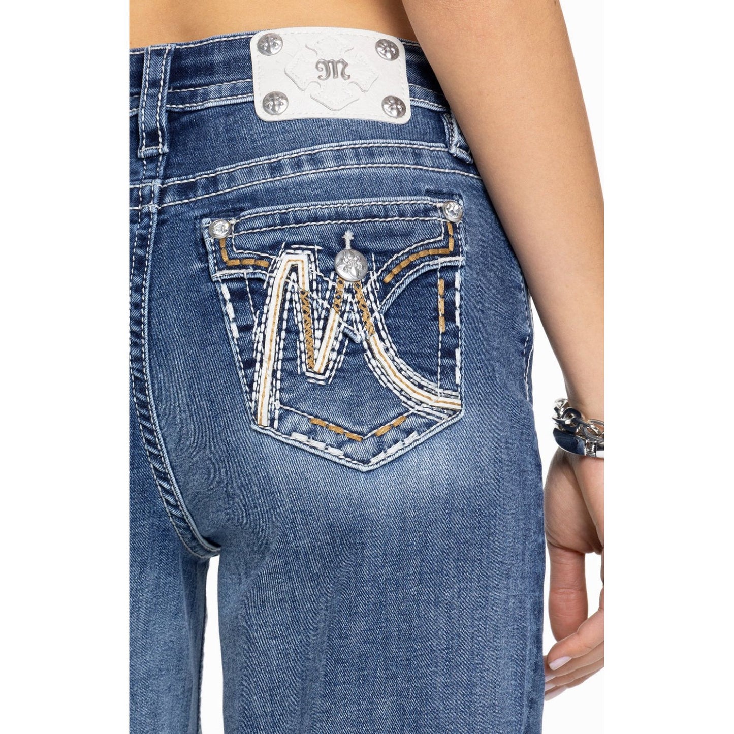 * Miss Me Maya Logo Wide Leg Jeans H9478W2L