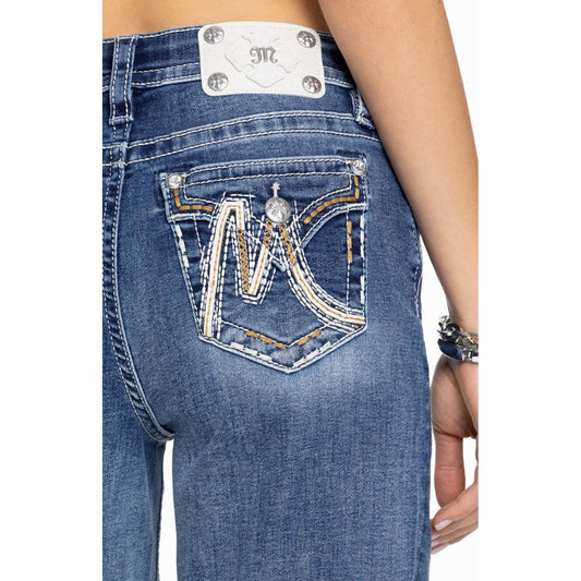 * Miss Me Maya Logo Wide Leg Jeans H9478W2L
