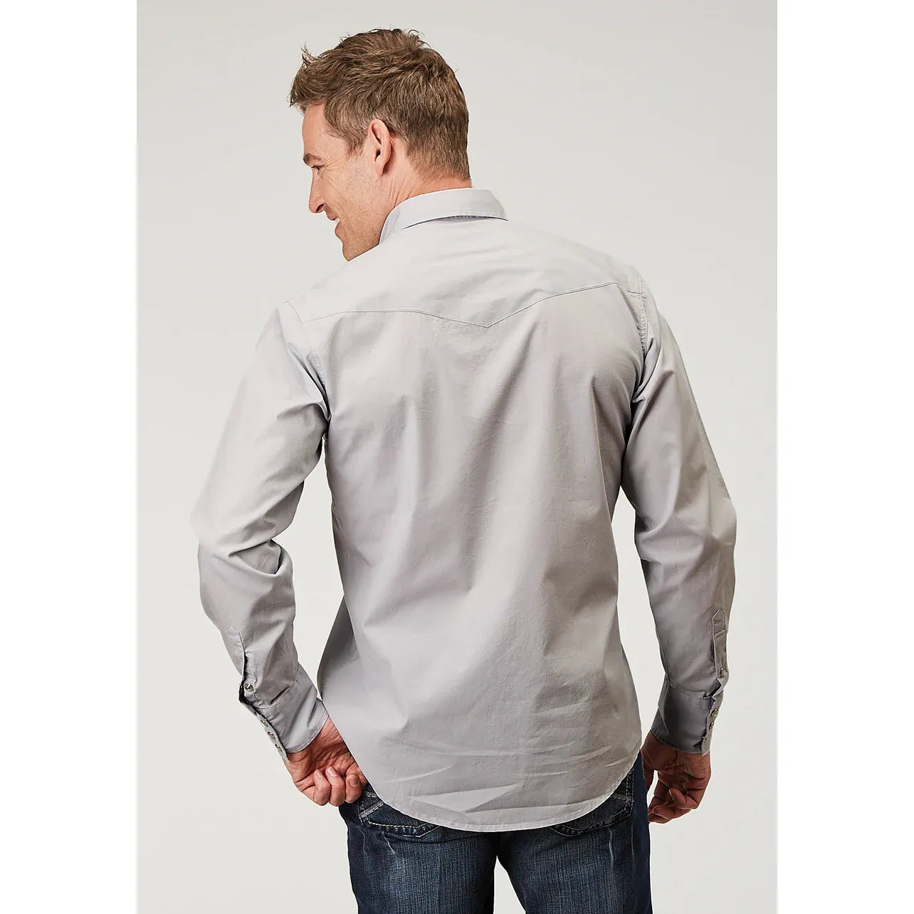Roper Men’s Western Shirt - Long Sleeve Poplin Snap