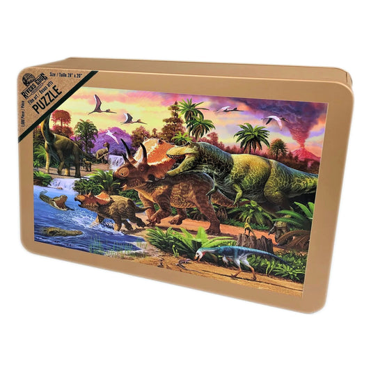 Rivers Edge - Dinosaur at The Watering Hole Puzzle in Tin Box 1000pc 2769