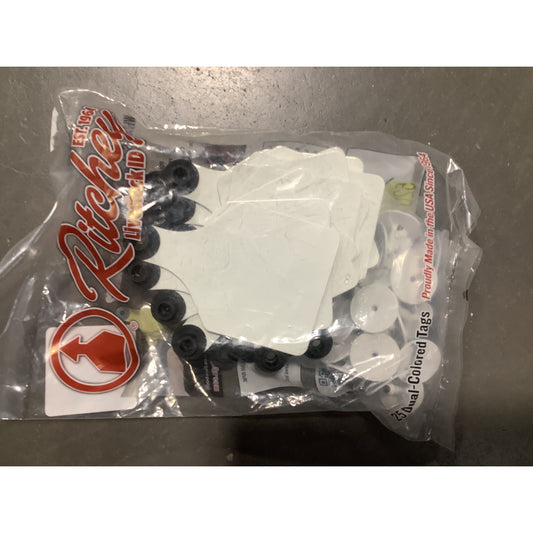 Ritchey Lg Cow Tag White/Black 25 pack