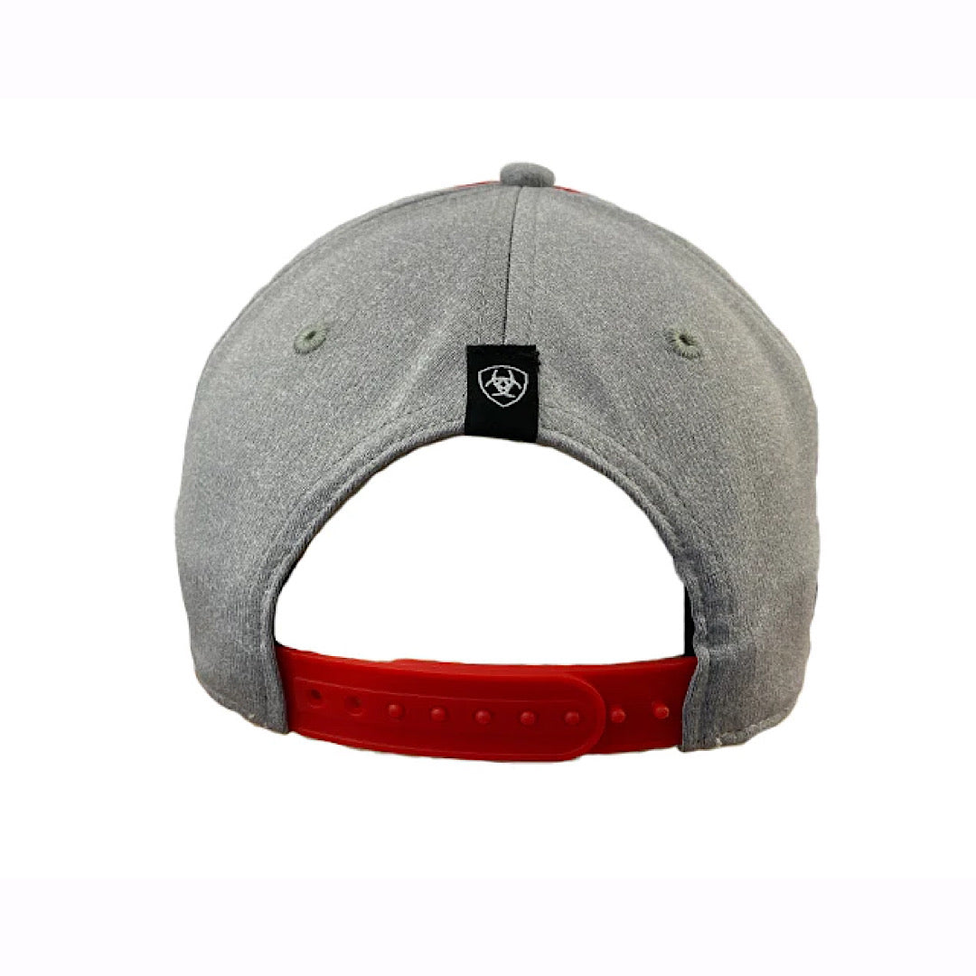 Ariat - Grey With Ariat Blue & Red Logo Patch Snap Back Men’s Ball Cap A300012406