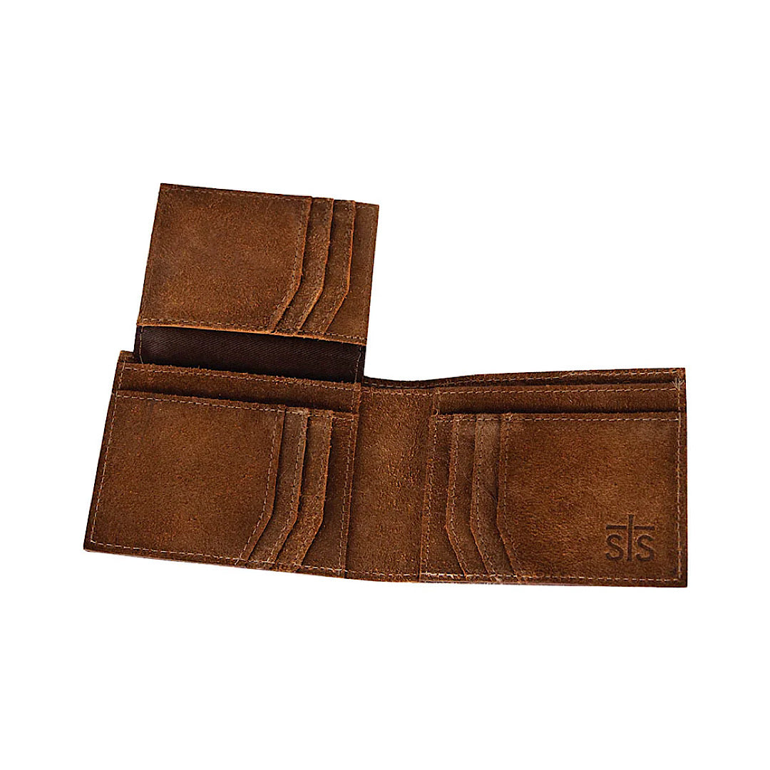 STS Ranchwear - Brown & White Hide Men’s Bifold Wallet STS69216