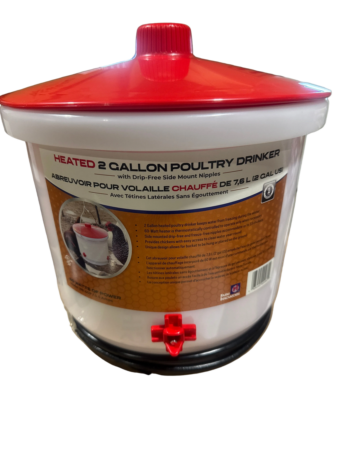 Heated 2 Gal Poultry Waterer