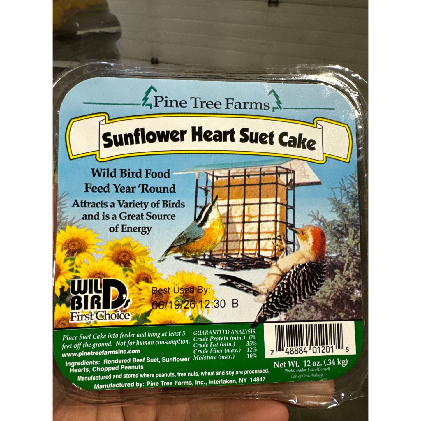 Sunflower Heart Suet Cake